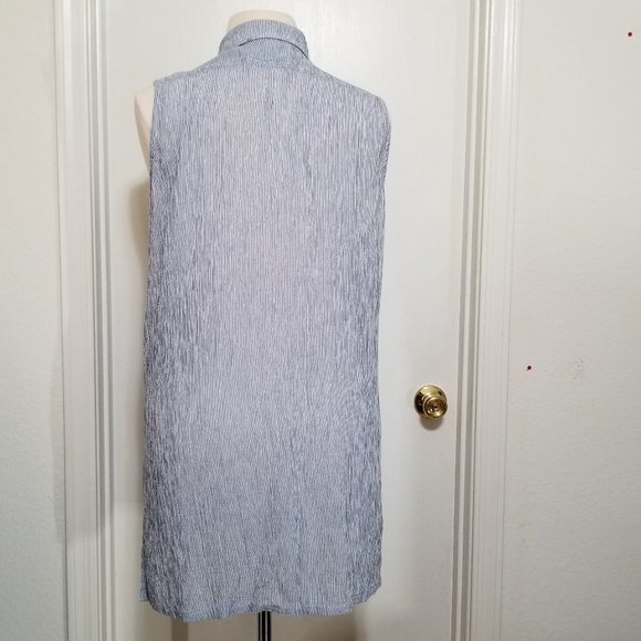 LRL Crushed Cotton Sleeveless Camp Shirt Swim Cover-Up XL - Picture 3 of 13